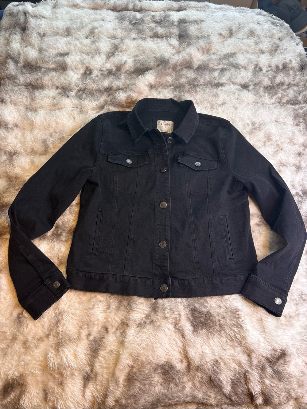 Y2K Mudd Black Women’s Denim Jacket - Button-Up Jean Jacket